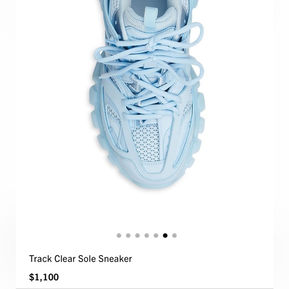 Authentic Balenciaga Track Runner Sneakers Clear Sole Light Blue Size 38 - Picture 11 of 11